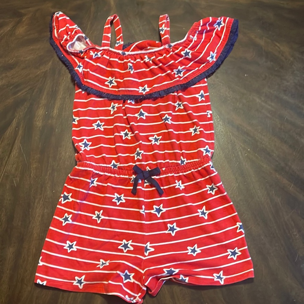 Cat & Jack Girls‎ Star Pattern Romper Size Large 10/12